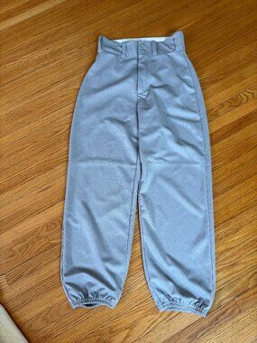 Alleson Athletic Cropped Baseball Pants - Light Grey, Small